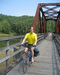 Wessel cycles on bridge across the New river