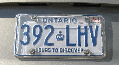 Ontario License Plate Return