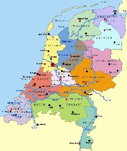 The provinces of North and South Holland are in the west of the Netherlands
